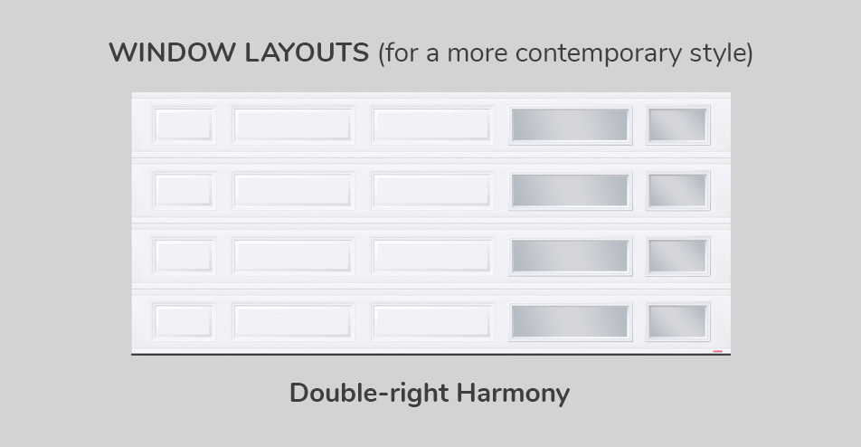 Window layouts, 16' x 7', Double-right Harmony